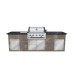 Yukon Broil King BBQ: Imperial 590 w. included Side Burner
Granite Worktop Colour: Steel Grey
Porcelain Tile Cladding : Pebble Grey