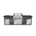 Yukon Broil King BBQ: Imperial 590 w. included Side Burner
Granite Worktop Colour: Steel Grey
Porcelain Tile Cladding : Slate Grey