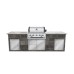 Yukon Broil King BBQ: Imperial 590 w. included Side Burner
Granite Worktop Colour: Kashmir White
Porcelain Tile Cladding : Slate Grey