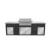 Yukon Bull BBQ: Brahma
Granite Worktop Colour: Kashmir White
Porcelain Tile Cladding : Graphite Grey