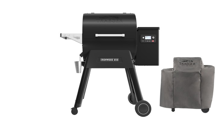 Traeger - Ironwood D2 650 Pellet BBQ with Free Cover