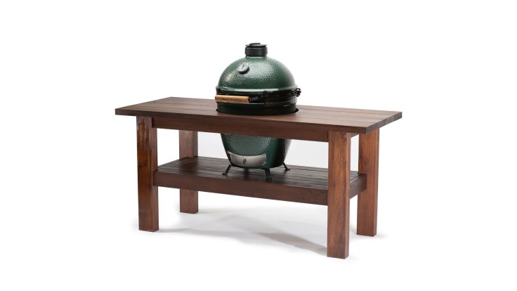 Big Green Egg Large Premium Royal Mahogany Table Bundle