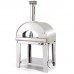 Fontana - Mangiafuoco Gas Pizza Oven with Trolley - Stainless Steel - Free Cover & Accessories
