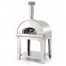 Fontana - Mangiafuoco Wood Pizza Oven with Trolley - Stainless Steel