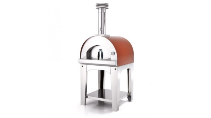 Fontana - Margherita Wood Pizza Oven with Trolley - Rosso