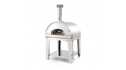 Fontana - Marinara Wood Pizza Oven with Trolley - Stainless Steel