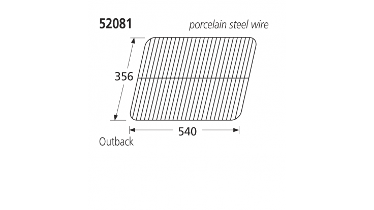 52081 BBQ Porcelain Steel Wire Grill - Ohio/Outback/Sahara 