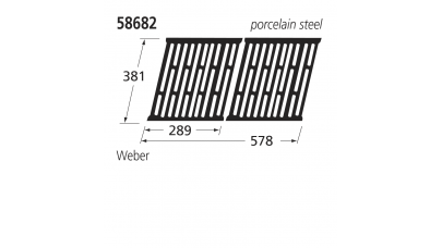 58682 BBQ Porcelain Steel Grill - Weber 