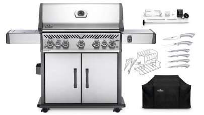 Napoleon Rogue RSE625RSIBPSS-1-GB Gas BBQ - Free Cover & Accessories