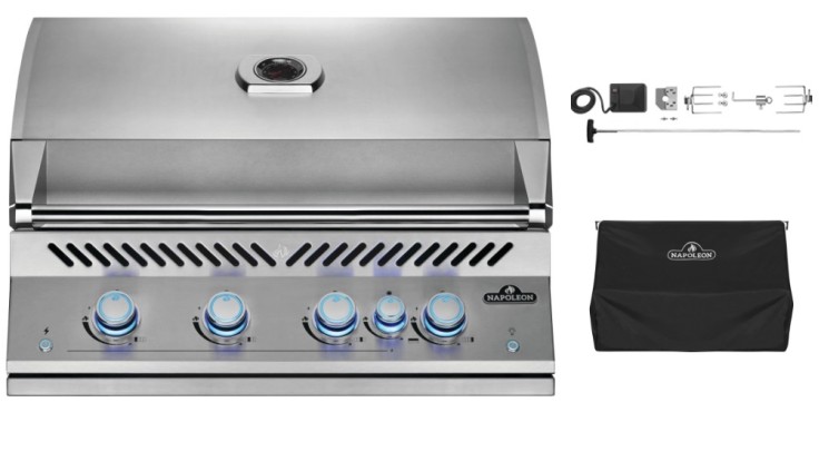 Napoleon BIG32RBPSS 700 Series Built In Gas BBQ - Free Rotisserie & Cover