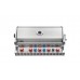Napoleon Prestige BIPRO665RBNSS-3-GB Natural Gas Built In BBQ - Free Rotisserie and Cover