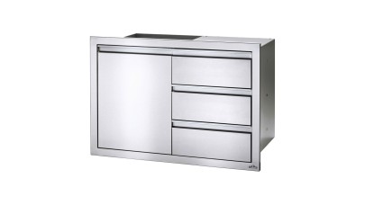 Napoleon Stainless Steel Built In Door and Drawer Combo - BI-3624-1D3DR