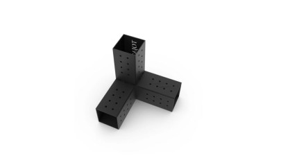 TOJA GRID - TRIO 3 Arm Pergola Corner Bracket for 4 x 4 Wood Posts 2 Pack