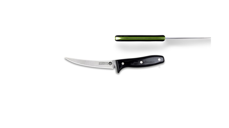 Savernake Boning Knife Black Micarta and Lime 