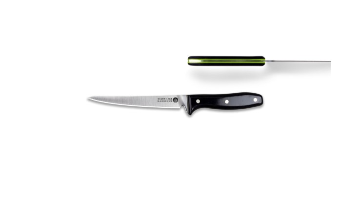 Savernake Flexi Boning Knife Black Micarta and Lime 