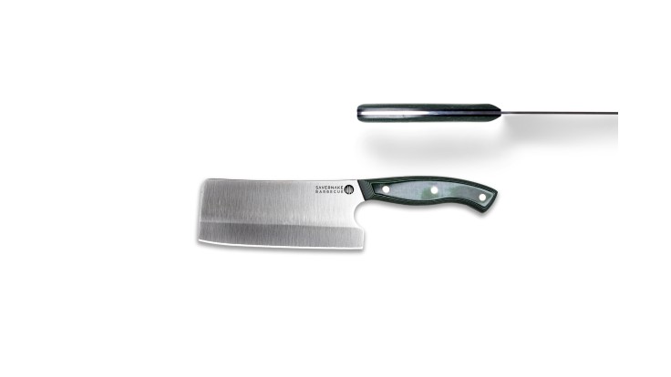 Savernake Mini Cleaver Green Micarta and Black 