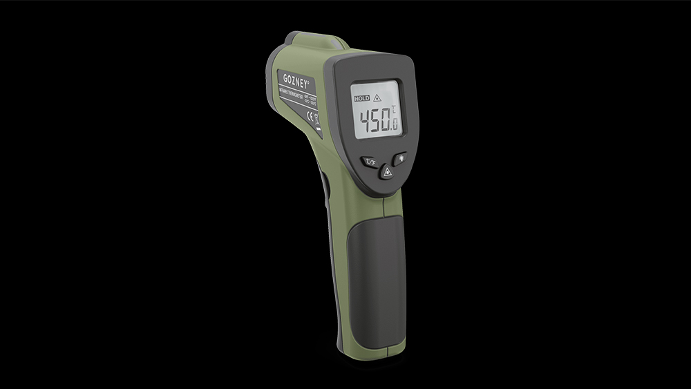 Gozney Infrared Thermometer - Built-in Laser Thermometer with LED Screen -  9V Battery Included - Celsius and Fahrenheit - Pizza Oven Accessories